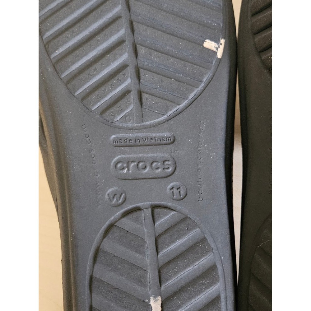 CROCS Sanrah Circle Sandals Women Size 11 Brown Gold Accent Slip On Comfort Shoe - Picture 6 of 6